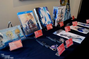 SAO merchandise that was available for purchase during the event, including some exclusive SAO: Alicization merchandise.